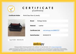 BOTTEGA VENETA HANDBAG BLACK & BROWN, DUST BAG ENTRUPY CERT W. MIRROR